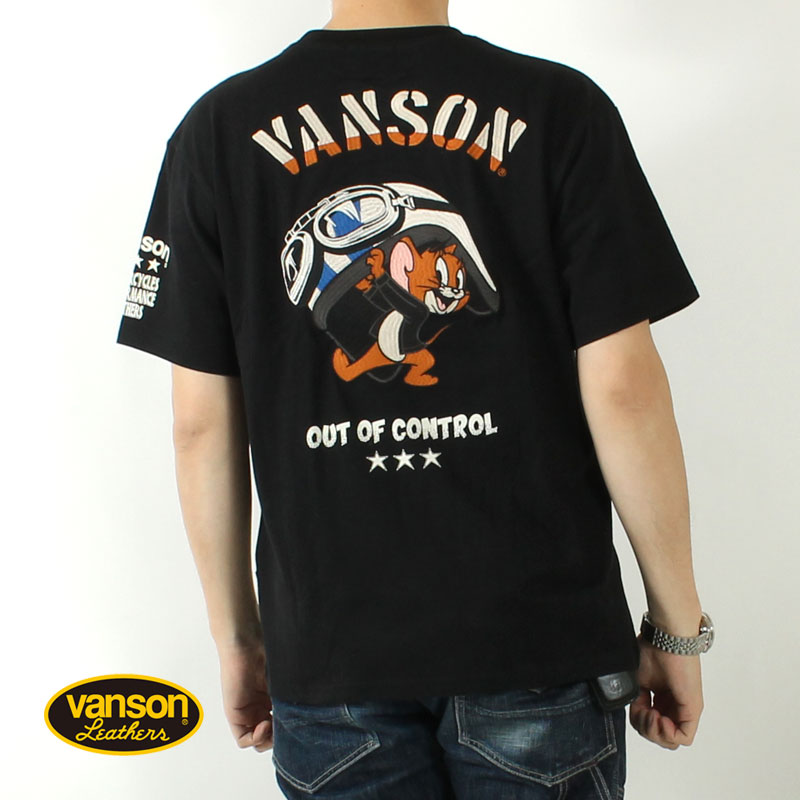 VANSON（バンソン） Tシャツ トムとジェリー ヘルメット 2025春夏 新作