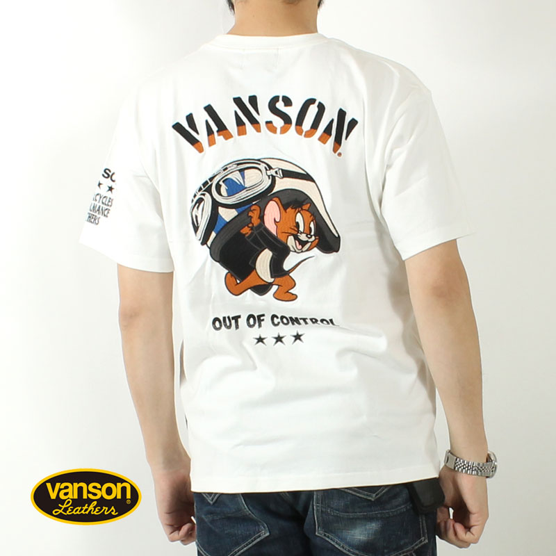 VANSON（バンソン） Tシャツ トムとジェリー ヘルメット 2025春夏 新作