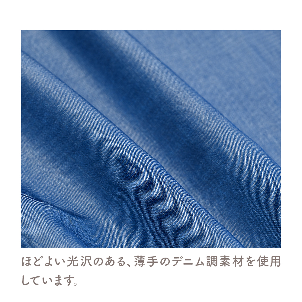 ココアトワ]リボンダンガリーワンピース cocoAtoi デニム調 犬 服