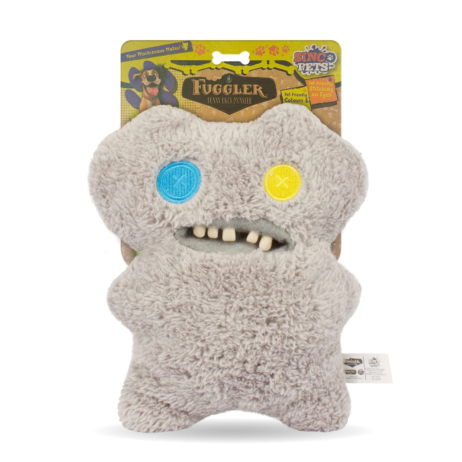 ファグラー Fuggler 【ギャップトゥース グレー 犬用おもちゃ 音が鳴る