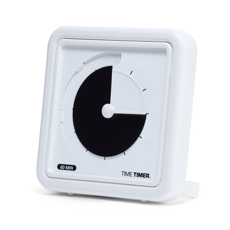 ^C^C}[ TIME TIMER yBRAILLE 19cm 60 uC ubNfBXN ԊǗ wK^C}[z TTA1-EB-BK-W Ki