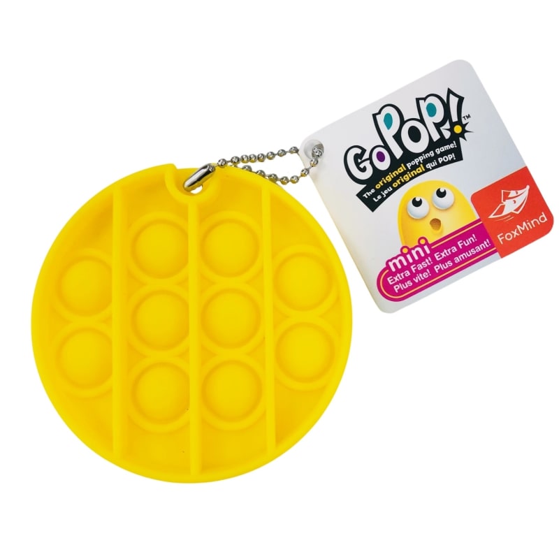 フォックスマインド FoxMind【Go Pop mini 丸形 全6色 (※ 色はおまかせ) スクイーズ キーホルダー プッシュポップ】正規品