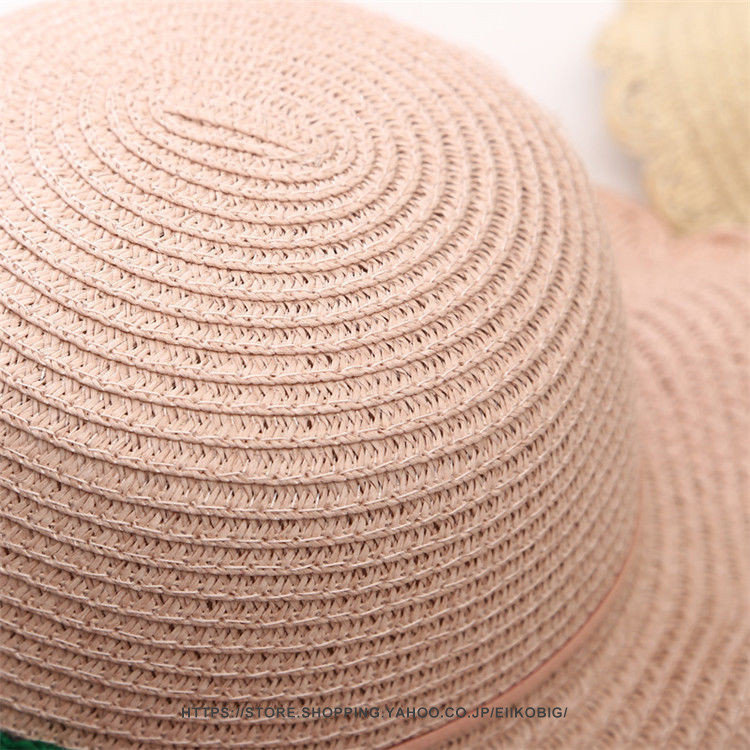 2点セット 帽子 キッズ 夏 女の子 草編み帽子 子供用　ハット 紫外線対策 UVカット キャップ 子供用 帽子　kids　日よけ帽子