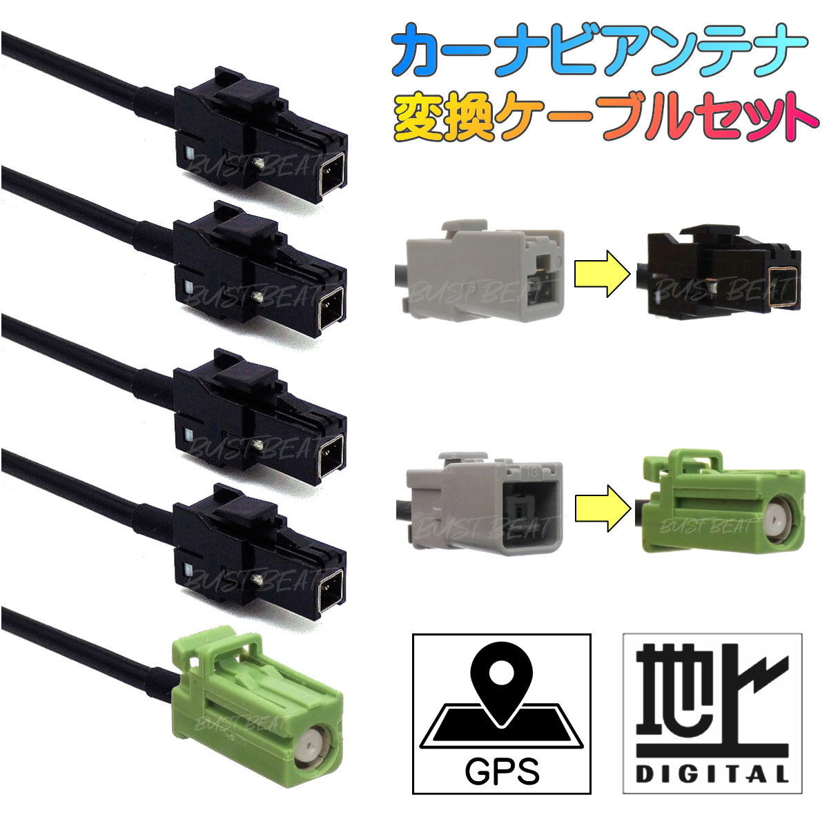 BUST BEAT パイオニア 楽ナビ AVIC-RF721 対応 GPS アンテナ 地デジ