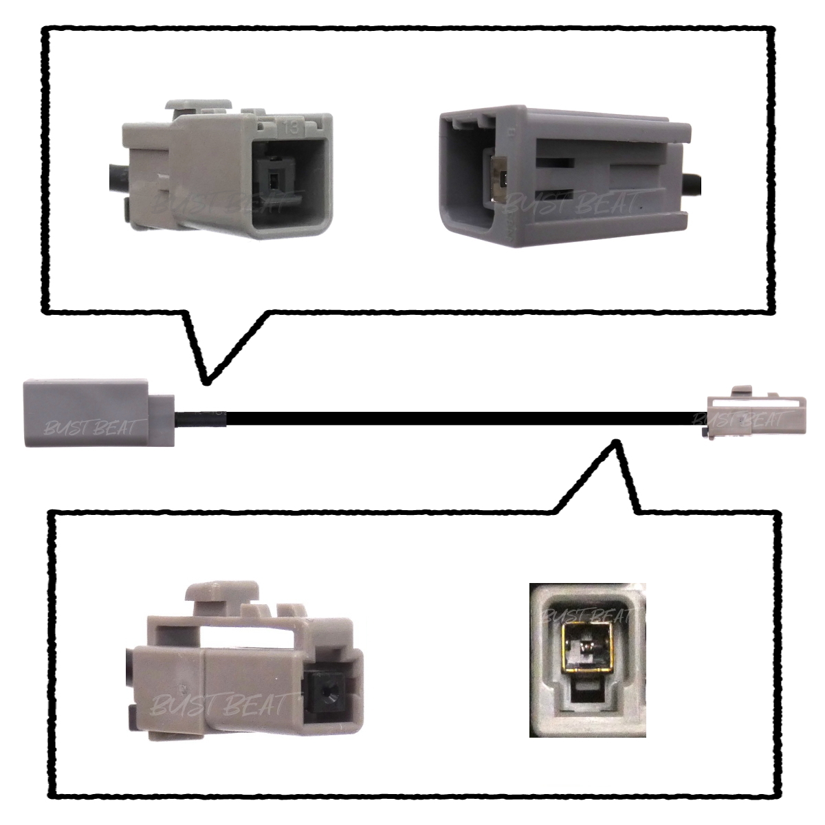 BUST BEAT アルパイン EX11NX 対応 GPS アンテナ 変換 ケーブル GT5