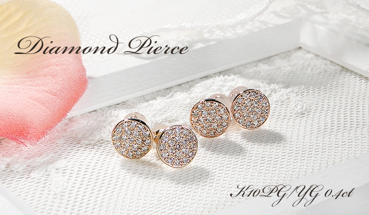 anq. ピアス 「anq.」K10・ダイヤモンド パヴェピアス