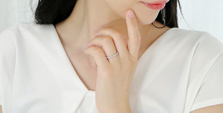 Pt950 ダイヤモンド ハーフ エタニティリング 0.5ct