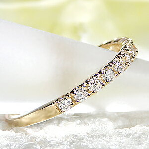商品画像2 K18YG ダイヤモンド ハーフ エタニティリング 0.5ct