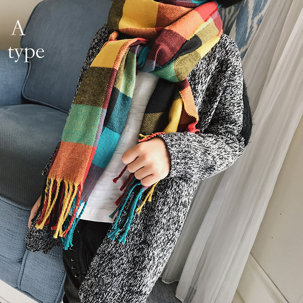 マフラー キッズマフラー ふんわり 柔らかい 上質 お洒落 祝い シンプル おしゃれ  プレゼント 春　秋　冬 |  | 01