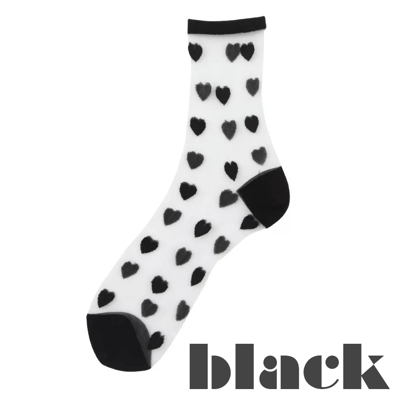 靴下 レースショートソックス レディース シースルー シアー 脱げにくい ハート ソックス 靴下 インナーソックス 即納 送料無料 お正月 お歳暮 福袋 |  | 04
