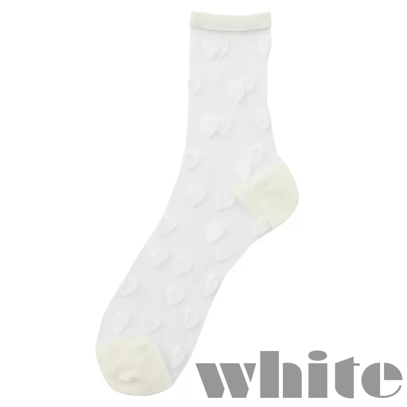 靴下 レースショートソックス レディース シースルー シアー 脱げにくい ハート ソックス 靴下 インナーソックス 即納 送料無料 お正月 お歳暮 福袋 |  | 03