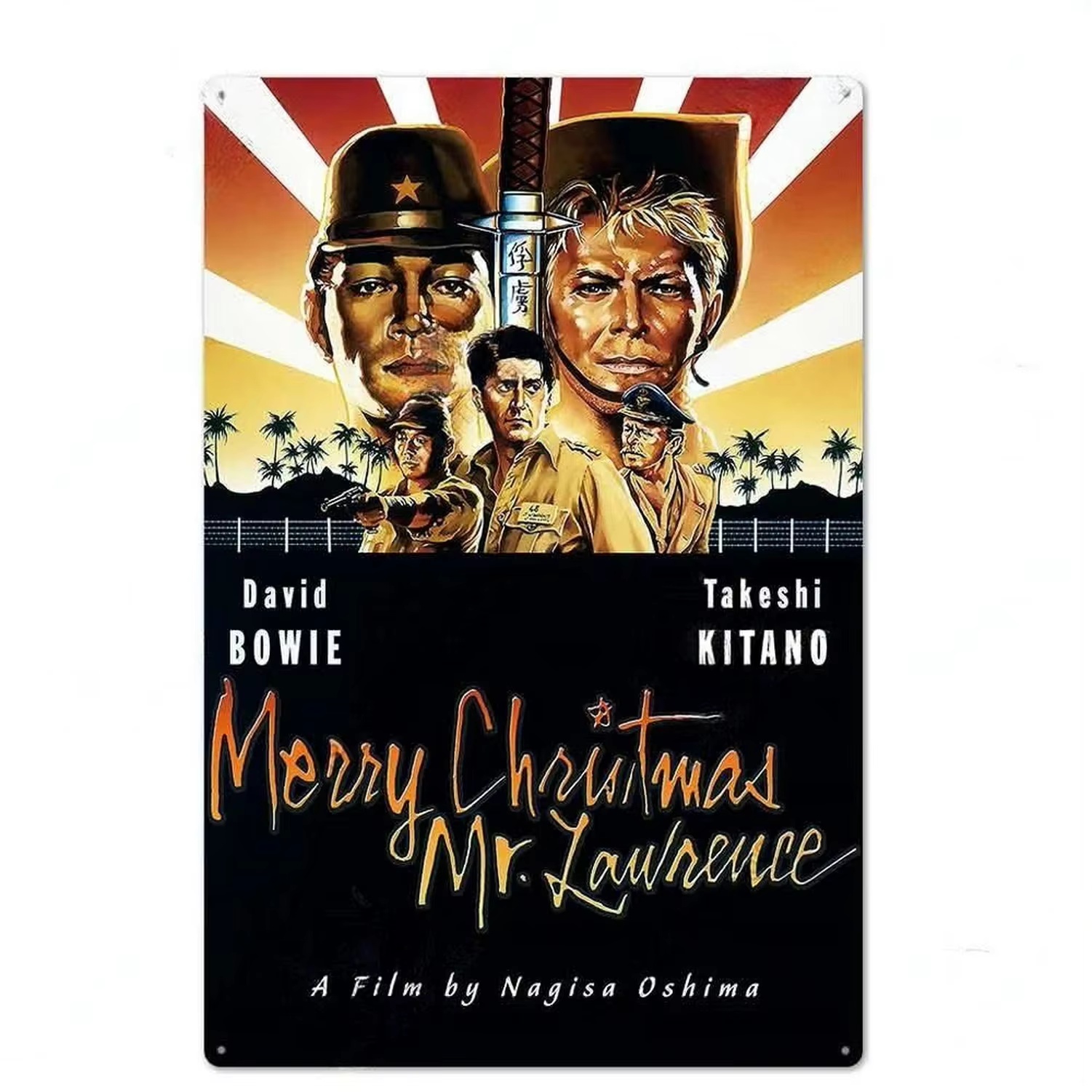 『戦場のメリークリスマス』映画ポスター　 メタルサイン　ブリキ看板　インテリア雑貨　お部屋　お店　バー　飾り物　