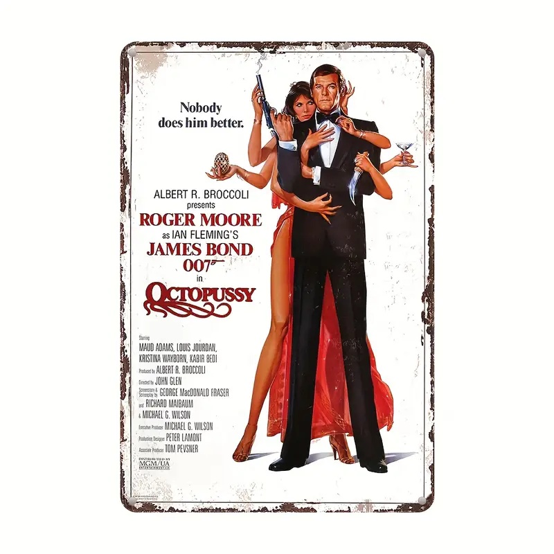 『007／オクトパシー』映画ポスター  メタルサイン　ブリキ看板　インテリア雑貨　お部屋　お店　バー　飾り物　