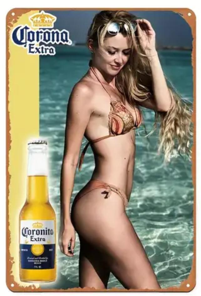 ビール 美女 アメリカ雑貨 壁飾り TIN SIGN インテリア レトロ調