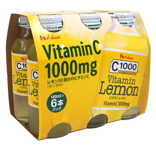 ★まとめ買い★　ハウス　C-1000ビタミンレモン　140ml 6本パック　×5個【イージャパンモール】