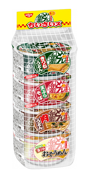★まとめ買い★　日清食品　日清のどん兵衛　ちいさいズ４食パック　163ｇ　×6個【イージャパンモール】