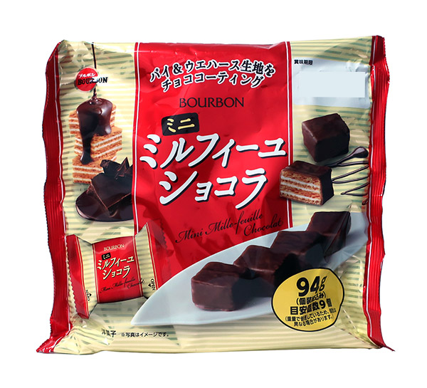 ★まとめ買い★ ブルボン ミニミルフィーユショコラ 94g ×12個【イージャパンモール】