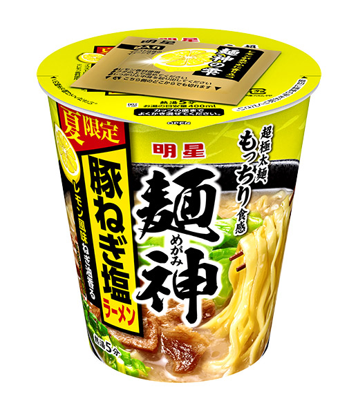 ★まとめ買い★　明星 麺神カップ 豚ねぎ塩ラーメン　98ｇ　×12個【イージャパンモール】