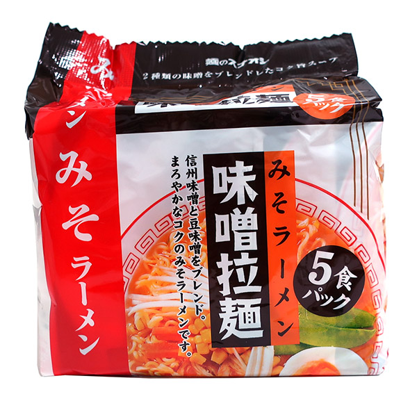 【送料無料】★まとめ買い★　スナオシ　味噌拉麺　５食パック　420g　×18個【イージャパンモール】