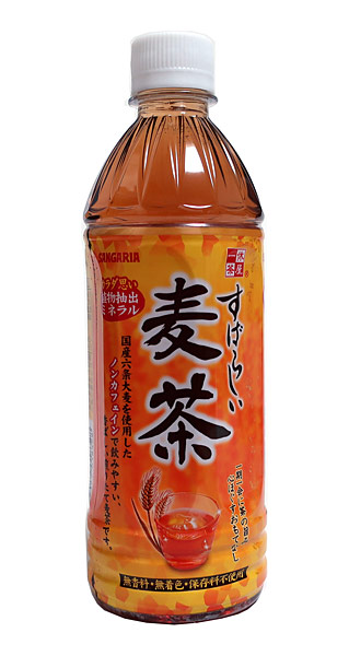★まとめ買い★　サンガリア　すばらしい麦茶ＰＥＴ　５００ｍＬ　×24個【イージャパンモール】