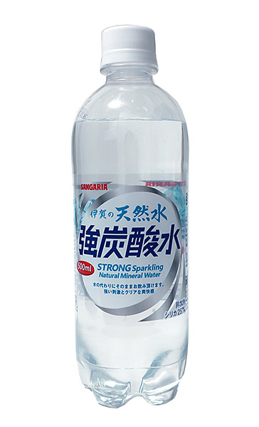 ★まとめ買い★　サンガリア　伊賀の天然水強炭酸水ペット　 500ml　×24個【イージャパンモール】