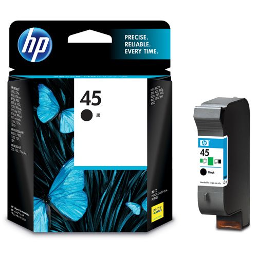 【送料無料】【個人宅届け不可】【法人(会社・企業)様限定】HP45 プリントカートリッジ 黒 51645AA#003 1個