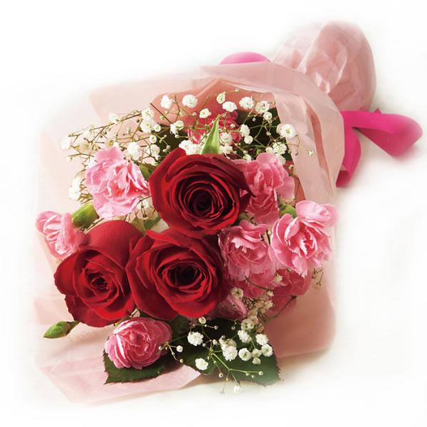【送料無料】【母の日】母の日　バラとスプレーカーネーションの花束【ギフト館】
