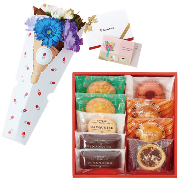 【送料無料】【母の日】アピデ　母の日　お花引換カード＆井桁堂　焼き菓子詰合せ　エレガントギフトセット【ギフト館】