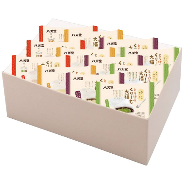 【送料無料】八天堂　とろけるくりーむ大福４種１２個詰合せ　ｄａ０１３【ギフト館】