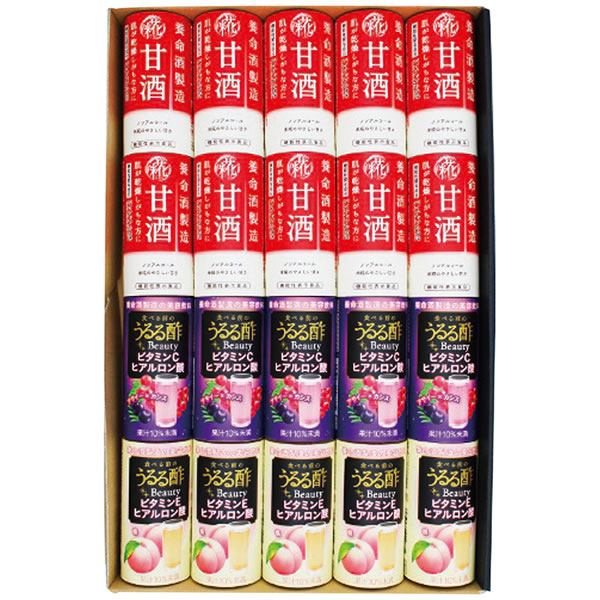 【送料無料】養命酒製造　甘酒とうるる酢ビューティー２種２０本セット　ＵＡ−３２　ＵＡ−３２【ギフト館】