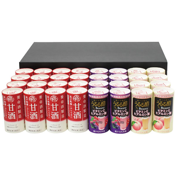 【送料無料】養命酒製造　甘酒とうるる酢ビューティー２種３２本セット　ＵＡ−５０　ＵＡ−５０【ギフト館】