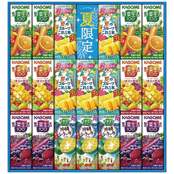 【送料無料】カゴメ　すこやかサマーバラエティギフト（紙容器）　ＫＹＪ−３０Ｓ　ＫＹＪ−３０Ｓ【ギフト館】