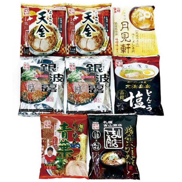 【送料無料】北海道繁盛店対決ラーメン８食　ＨＴＲ−２０　ＨＴＲ−２０【ギフト館】