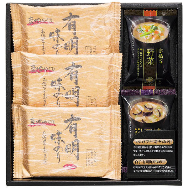 【送料無料】フリーズドライみそ汁＆有明のりセット　ＮＦ−ＡＯＮ　ＮＦ−ＡＯＮ【ギフト館】