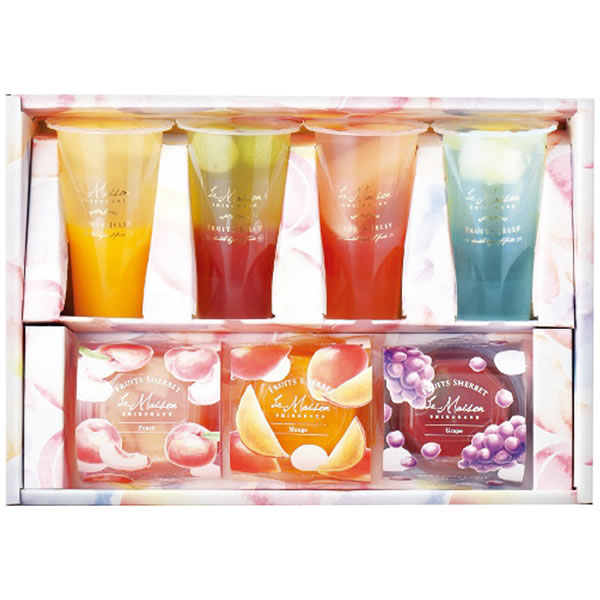 【送料無料】ラ・メゾン白金　２層のフルーツゼリー＆凍らすシャーベット【ギフト館】