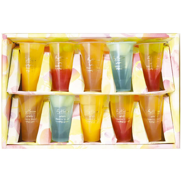 【送料無料】ラ・メゾン白金　２層のフルーツゼリー１０個【ギフト館】