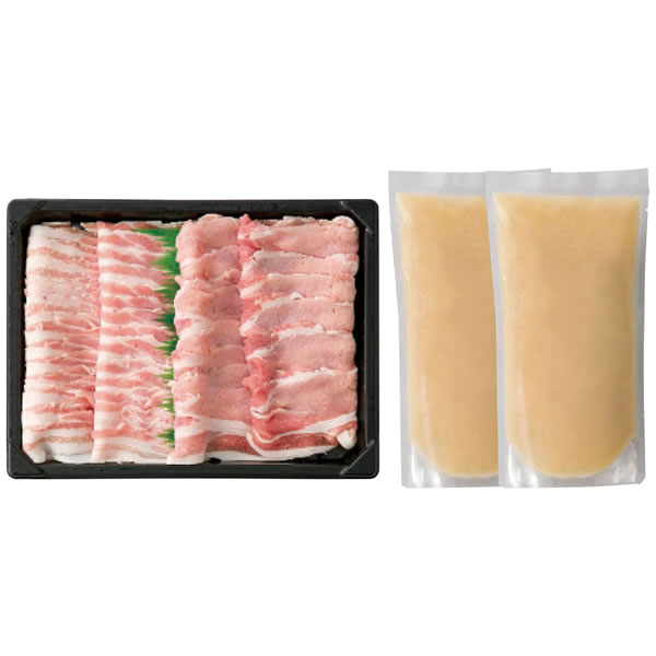 【送料無料】二反田醤油店&千成亭風土 近江豚&豆乳ごま鍋つゆセット【ギフト館】