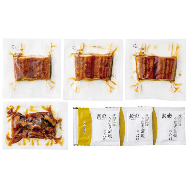 【送料無料】鰻楽 九州産うなぎ蒲焼切身3枚&めしの具(ごぼう入)セット【ギフト館】