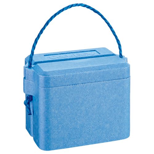 石山 発泡クールボックス 3.9L ブルー 1個