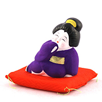 お福さん　(紫)【返品・交換・キャンセル不可】【逸品館】