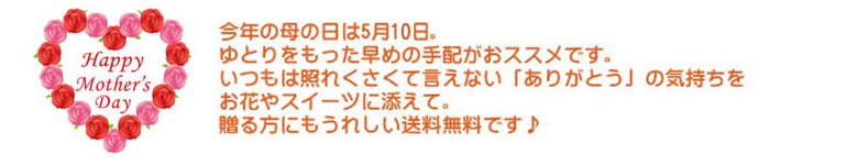 今年の母の日は5月13日