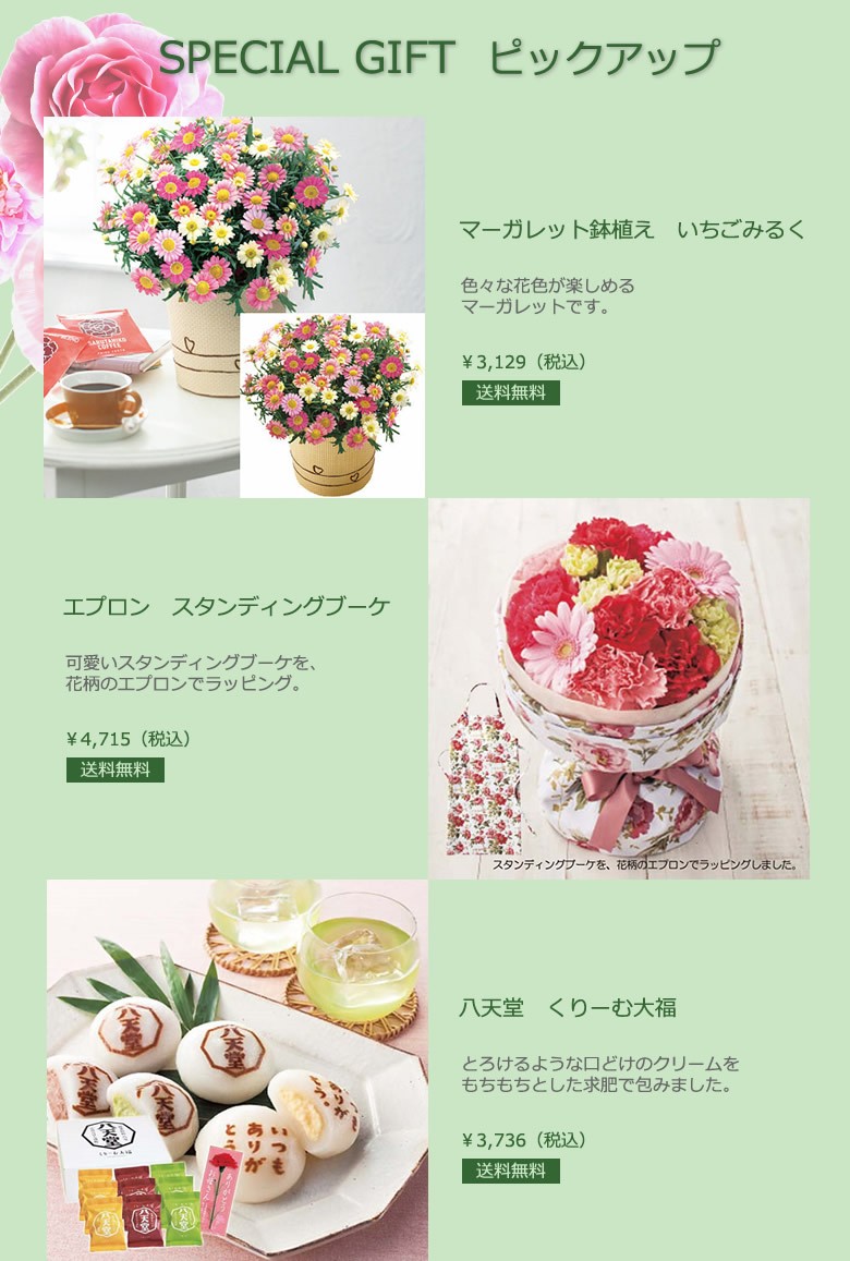 スペシャルギフトピックアップ