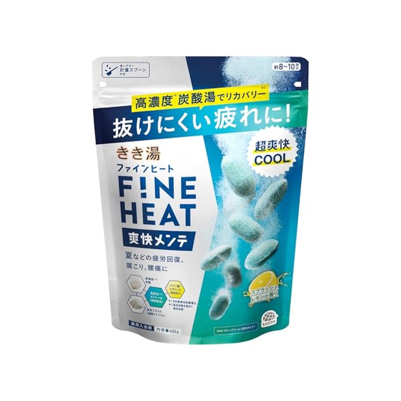 バスクリン きき湯 ファインヒート 爽快メンテ 400g 高濃度 炭酸 入浴