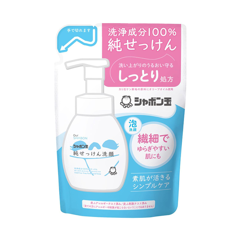 シャボン玉石けん つめかえ用 純せっけん洗顔 泡タイプ Our SHABON