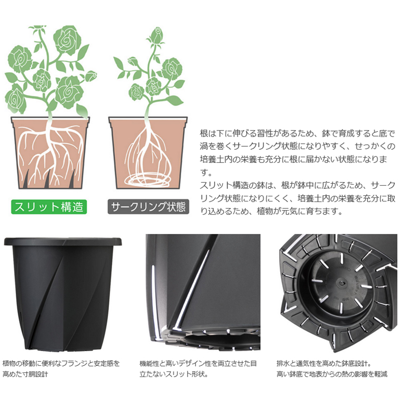 大和プラスチック 根はりポット 21型 ホワイト 4903266731809 : ejoy