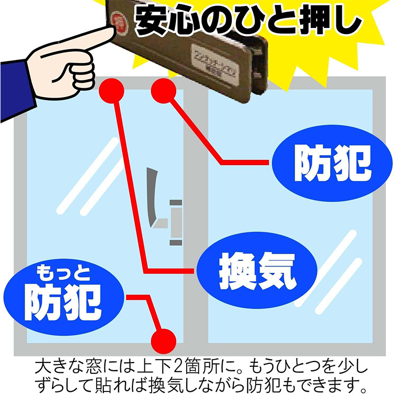 和気産業 ワンタッチ・シマリ 3枚入り SV-大 サッシ窓用ロック
