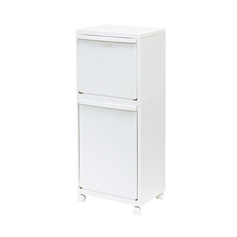 天馬 PROPRETE×e-LABO 多段分別 ペール 2段 ホワイト キャスター付