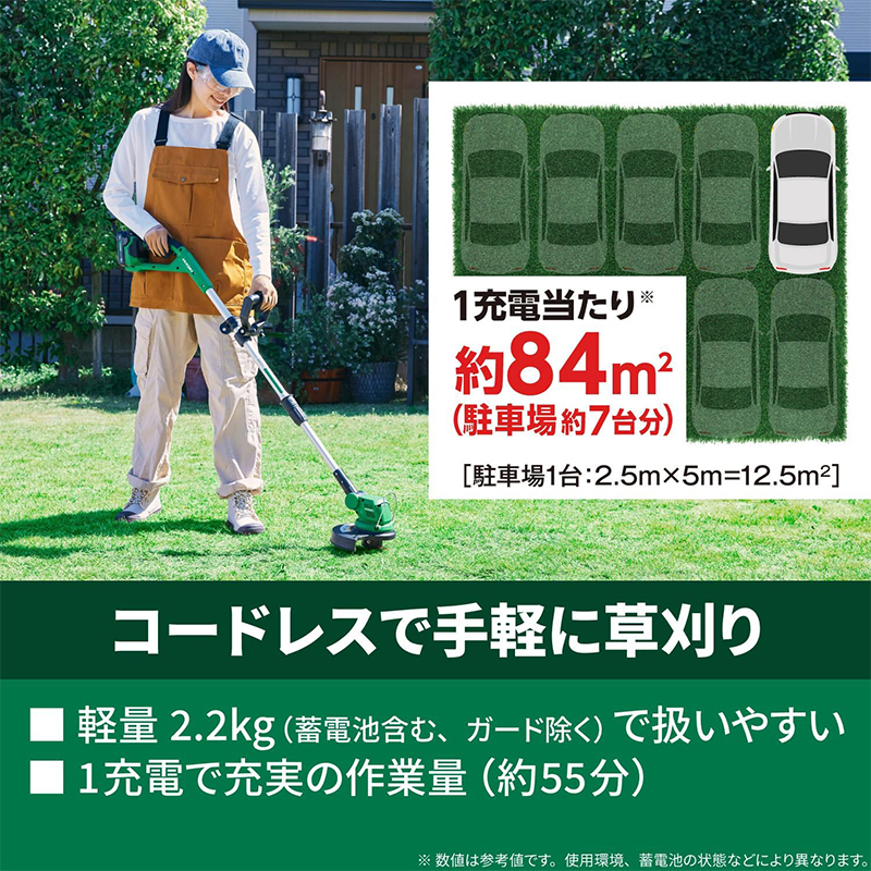 HiKOKI 18V 充電式 コードレス 草刈機 蓄電池付 充電器付