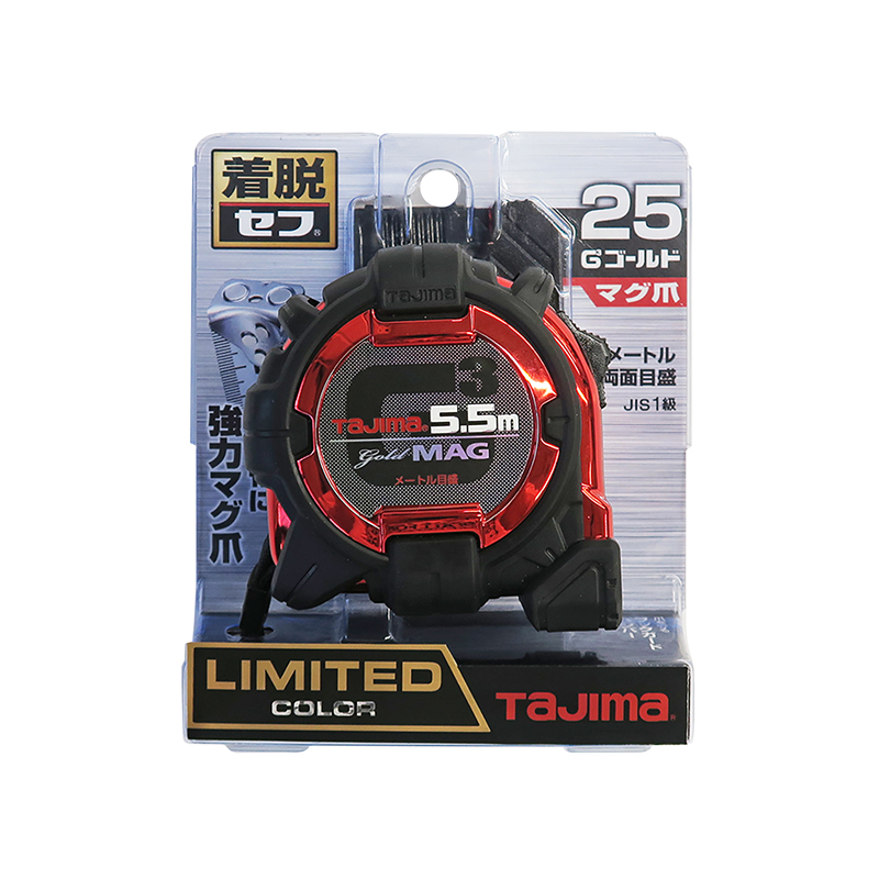 Tajima（タジマ） G3ゴールド 25mm幅 5.5m セフマグ 2色限定品 レッド