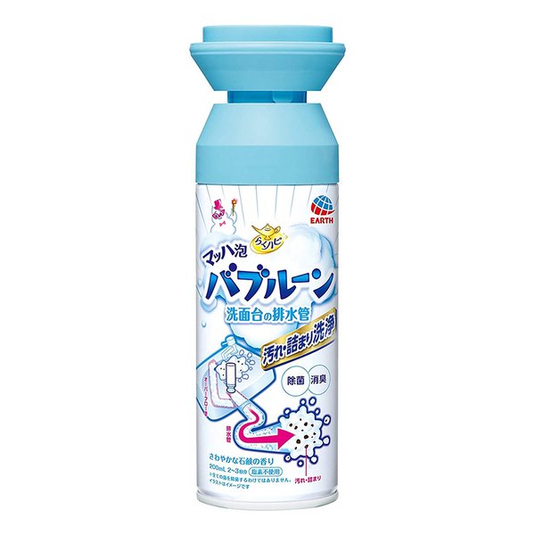 アース製薬 らくハピ マッハ泡 バブルーン 洗面台の排水管 200ml